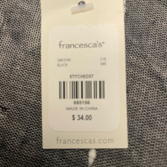 NWT Francesca’s Do Everything in Love Kimono Charcoal grey/black O/S - Picture 6 of 9